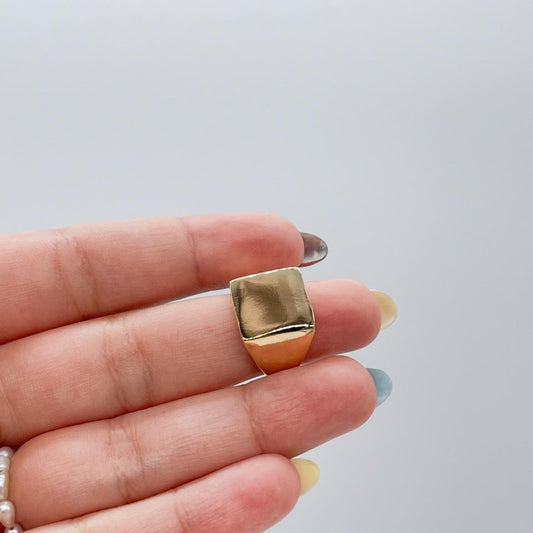 18k Gold filled Chunky Sqaure Signet Ring