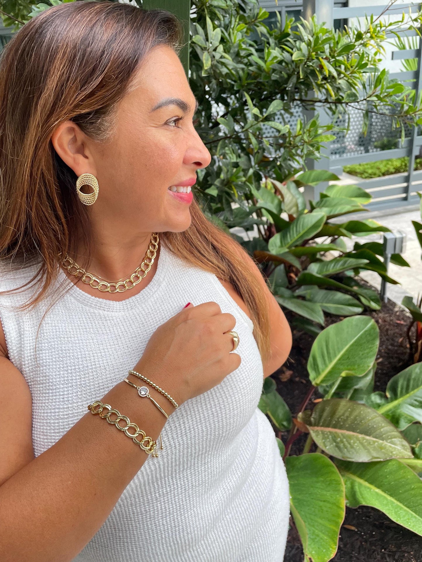 18k Gold Filled Wire Textured Earrings with Infinity Twist Design