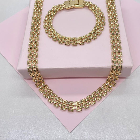 18k Gold Filled 9.5mm Bismark Style Set