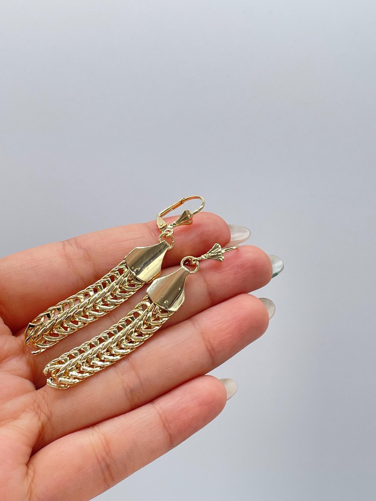 14k Gold Filled 9.5mm Arrow Style Herringbone Set