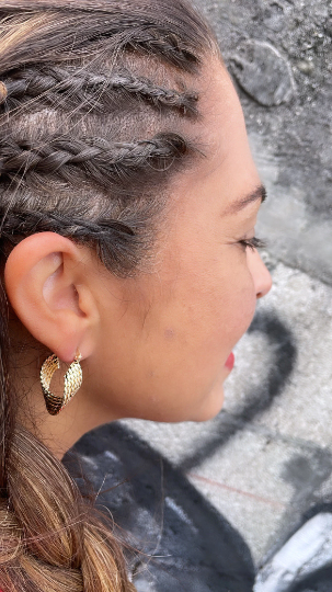 18k Gold Layered Multi Layered Gold Plain Mid Twist Hoops
