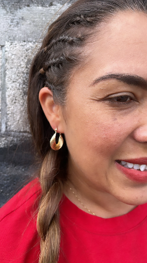 18k Gold Layered Multi Layered Gold Plain Mid Twist Hoops