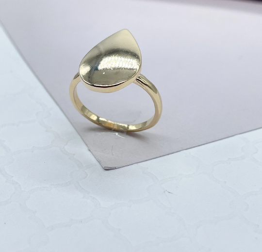 18k Gold Layered Smooth 2 Style Plain Ring