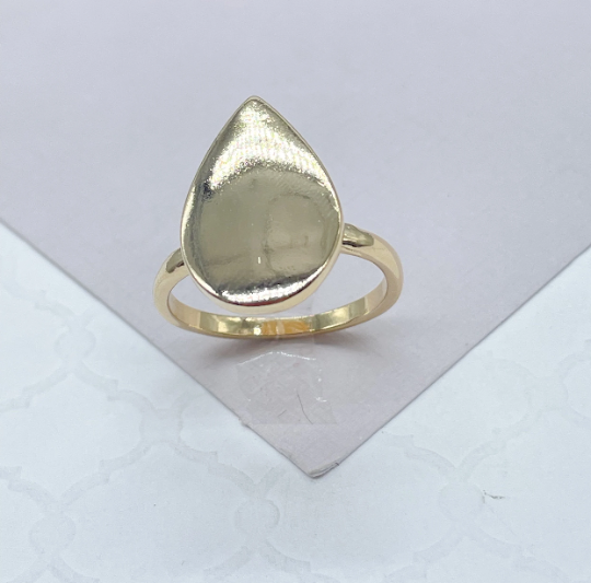 18k Gold Layered Smooth 2 Style Plain Ring