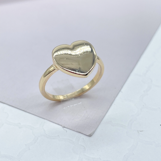 18k Gold Layered Smooth 2 Style Plain Ring