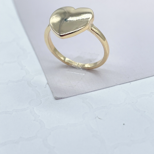 18k Gold Layered Smooth 2 Style Plain Ring
