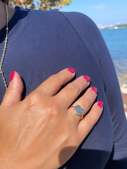 18k Gold Layered Smooth 2 Style Plain Ring