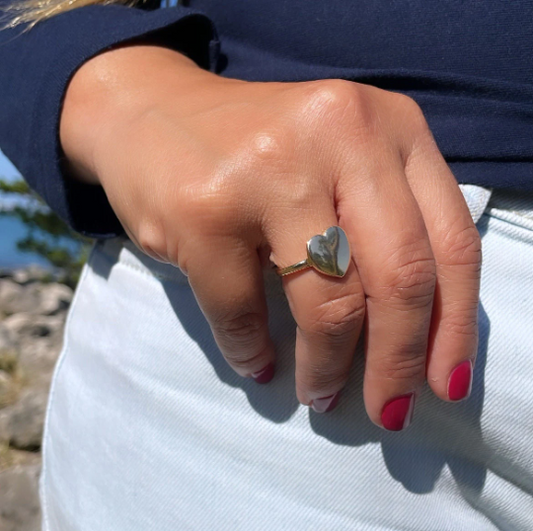 18k Gold Layered Smooth 2 Style Plain Ring