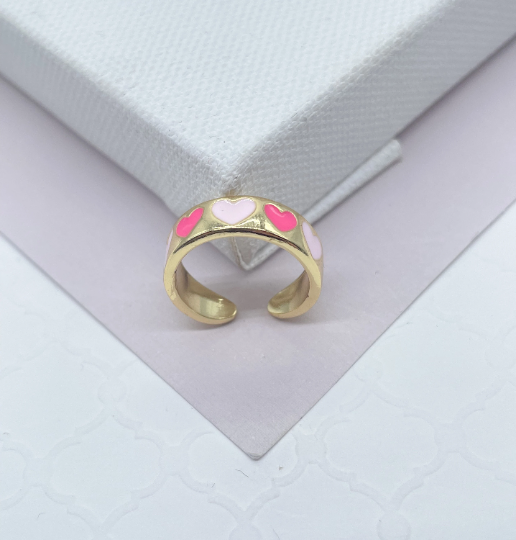 18k Gold Layered Adjustable Heart Ring