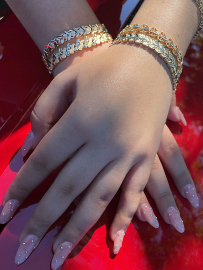 18k Gold Layered Sophisticated Charm Bracelet