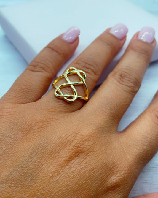 18k Gold Layered Infinity Ring Dainty Jewelry For Wholesale