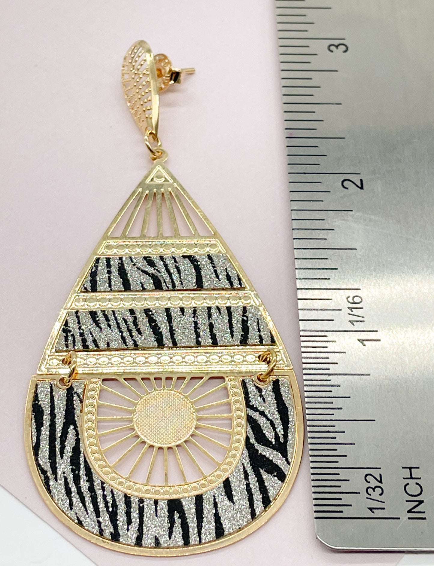 18k Gold Layered Egyptian Long Dangling Earrings Wholesale