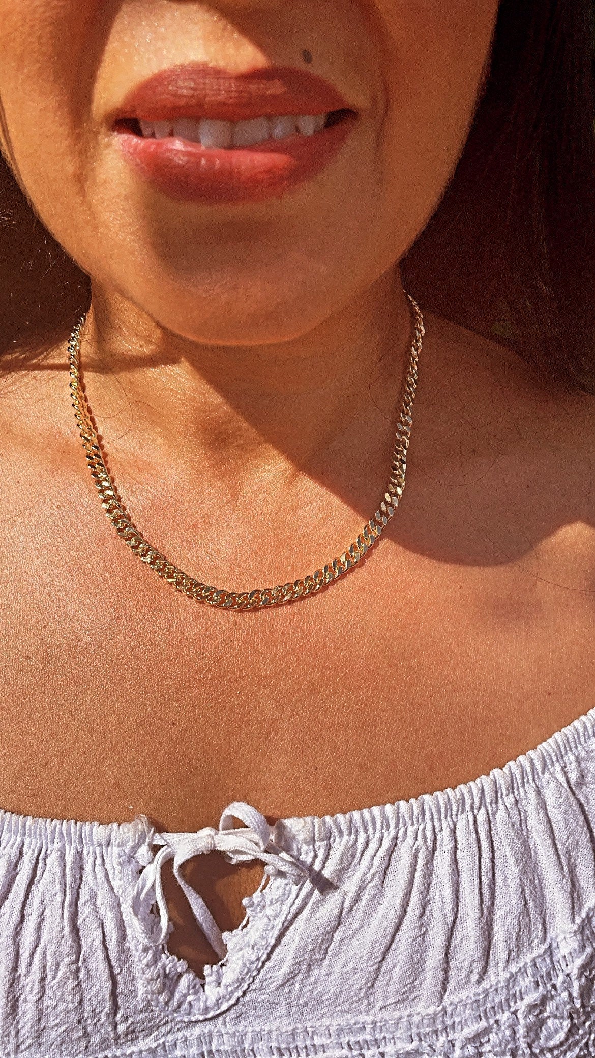 18k Gold Layered 6mm Cuban Link Chain, Miami Cuban Available Necklace and