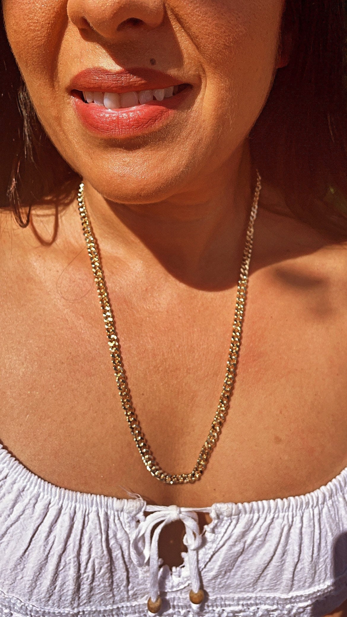 18k Gold Layered 6mm Cuban Link Chain, Miami Cuban Available Necklace and