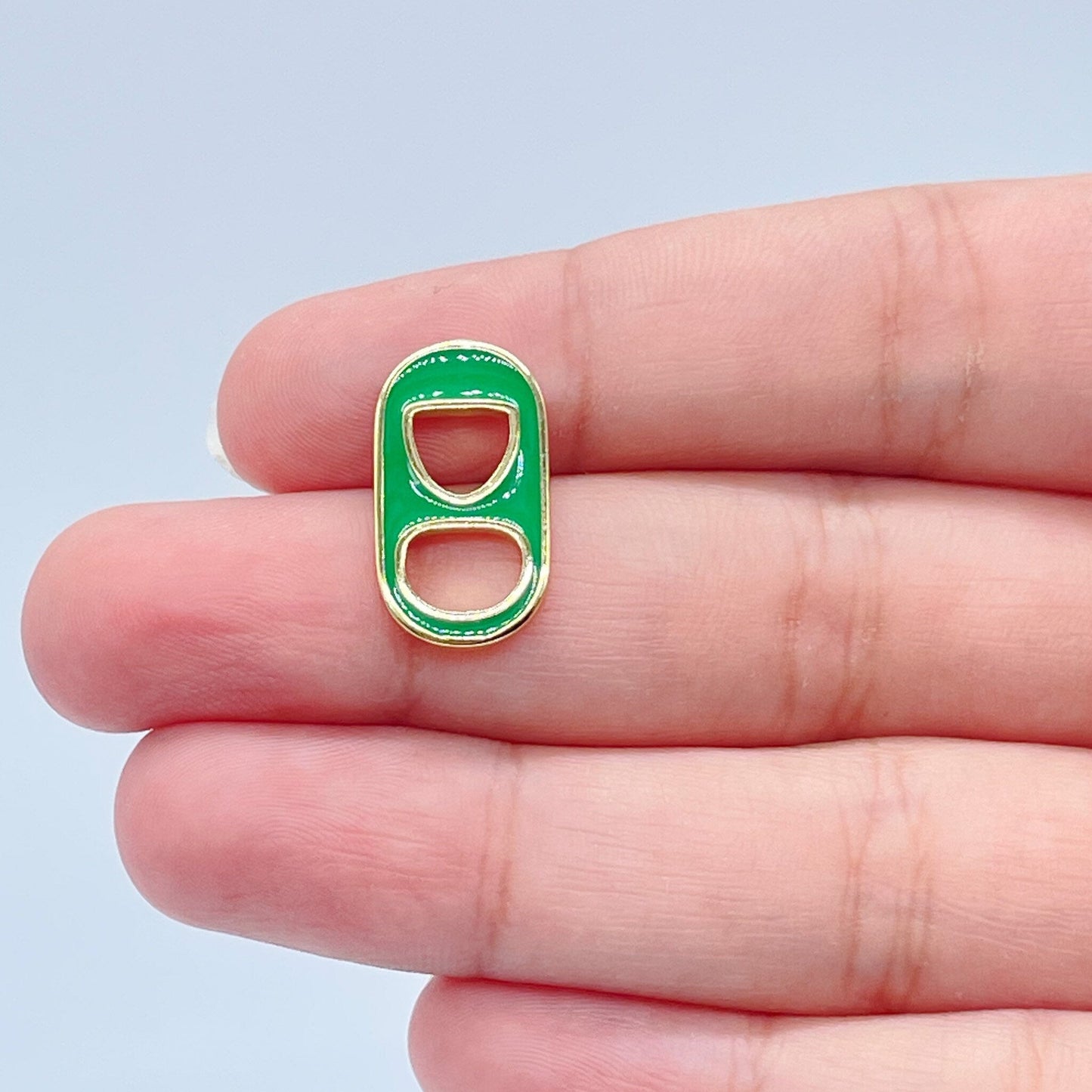 18k Gold Layered Colorful Soda Can Caps Charms In Enamel Eight Colors to Choose