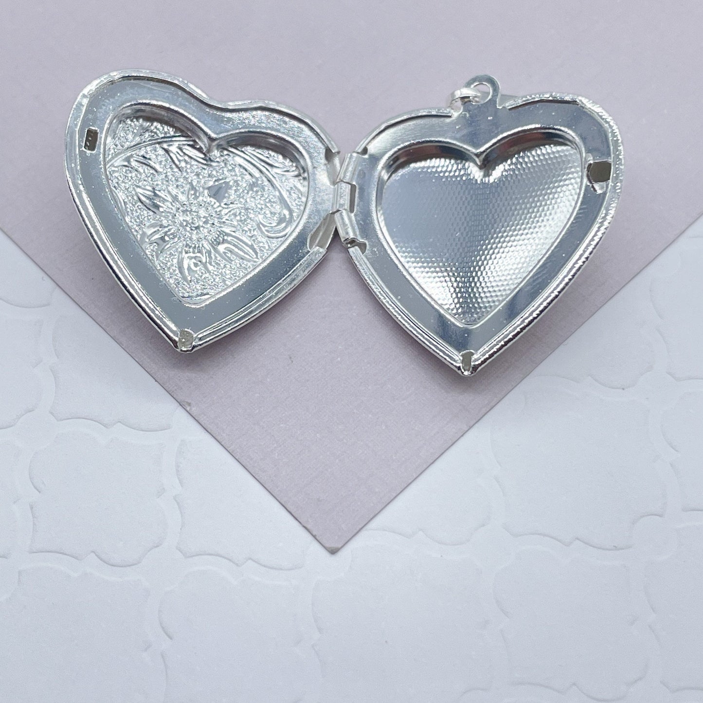 Silver Filled Heart Locket For Picture, Pendant Charm For Necklace, Love Gift