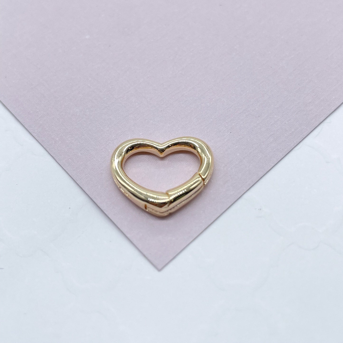 18k Gold Filled Carabiner Snap Lock, Connector Chain Pendants & Charms, Creative Styling Parts Components