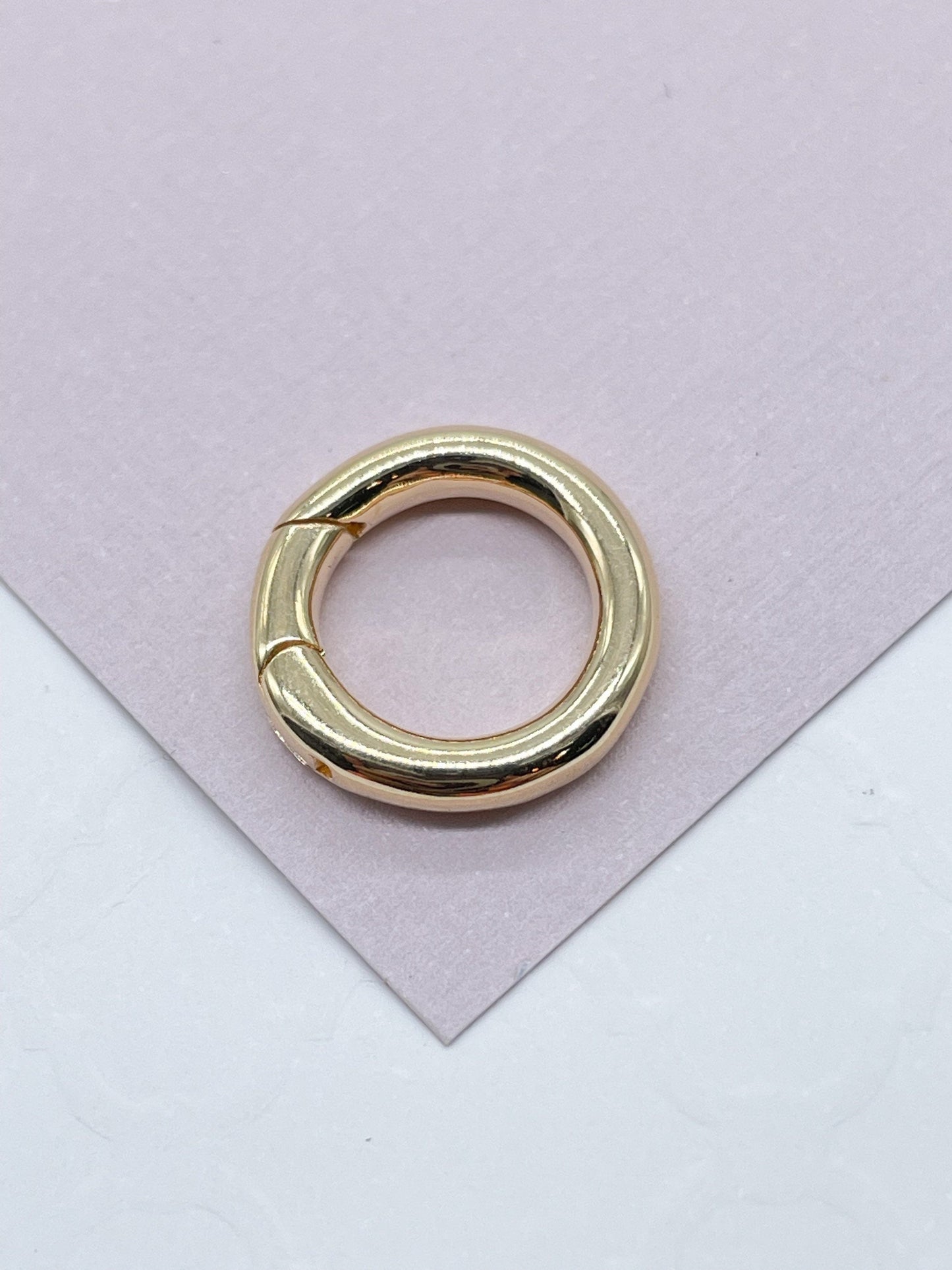 18k Gold Filled Carabiner Snap Lock, Connector Chain Pendants & Charms, Creative Styling Parts Components