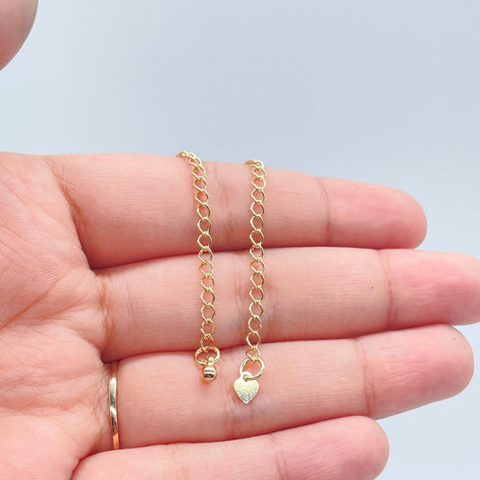 Two Inches 18k Gold Filled Extender 2"  Chains, Necklaces, Anklets, Bracelets  Supplies DIY Findings