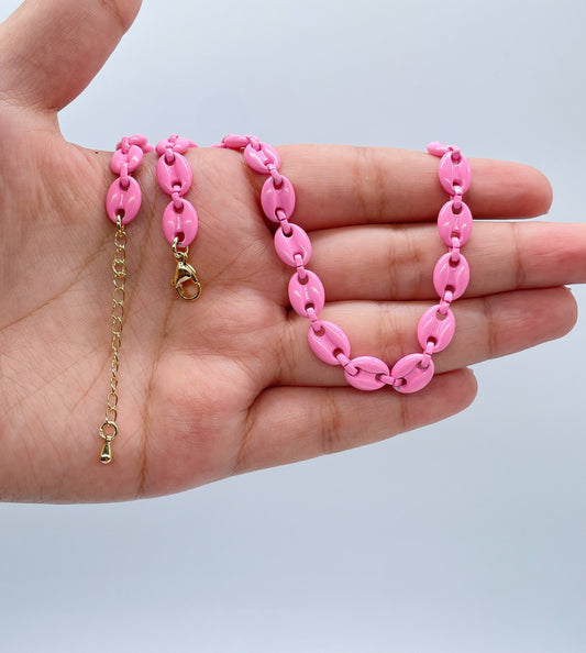 Colorful Enamel Puffy Mariner Chain