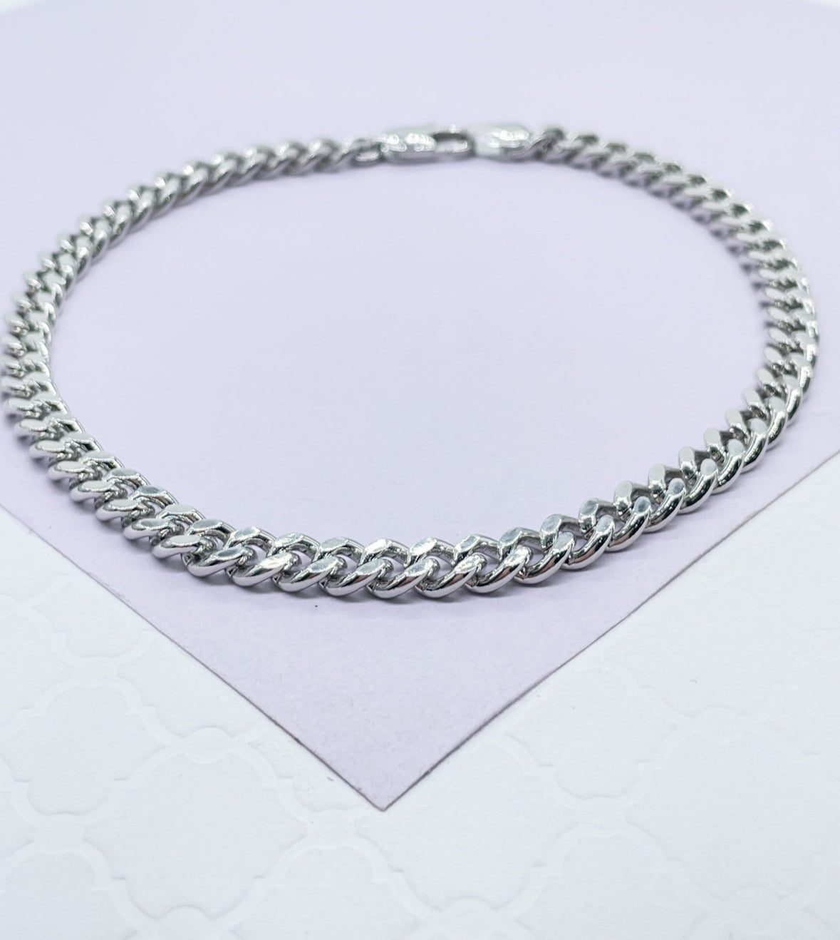 Anklet 18k Gold Layered 6mm Chunky Cuban Link, Gold Layered Curb Link Anklet,