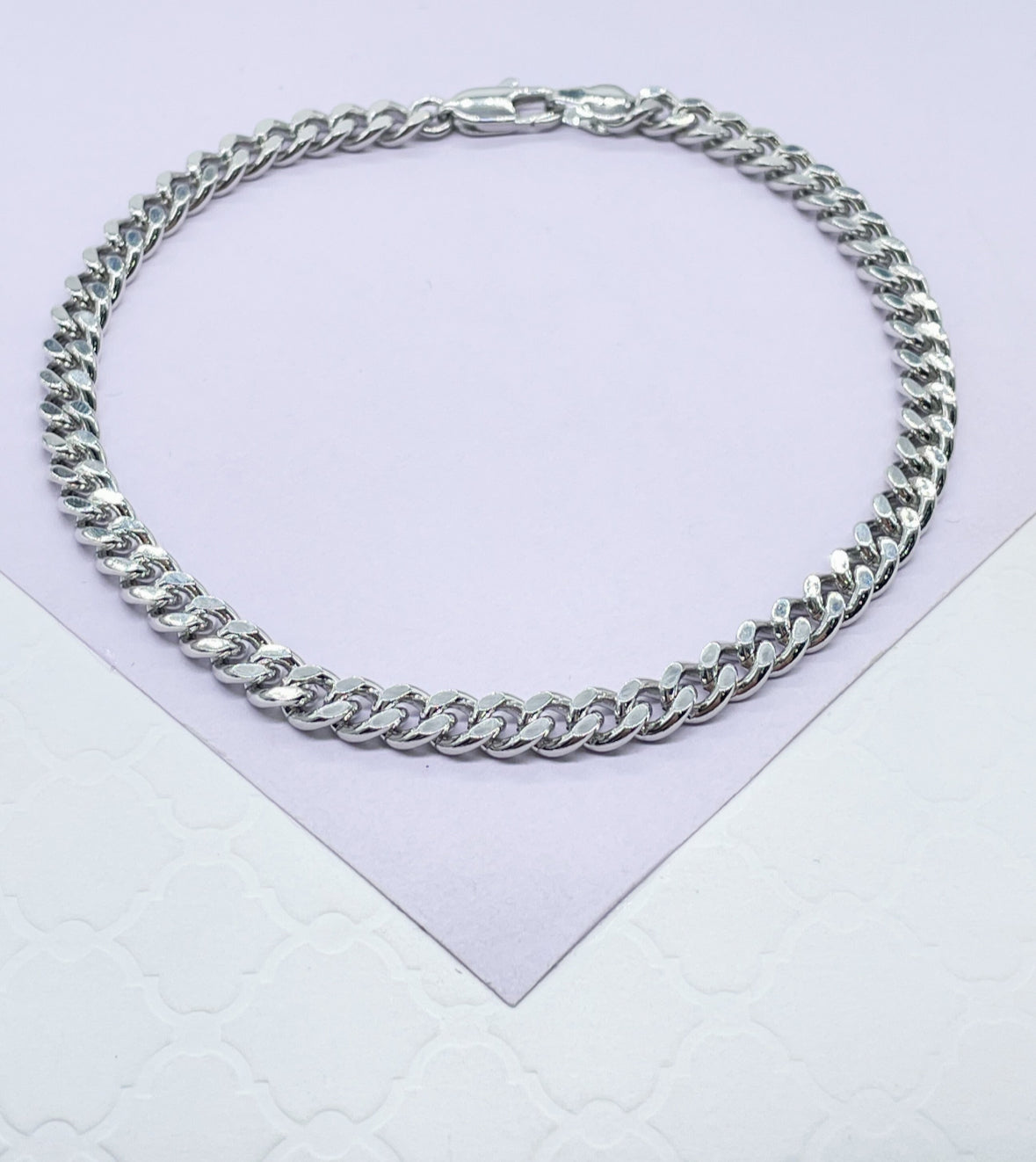 Anklet 18k Gold Layered 6mm Chunky Cuban Link, Gold Layered Curb Link Anklet,