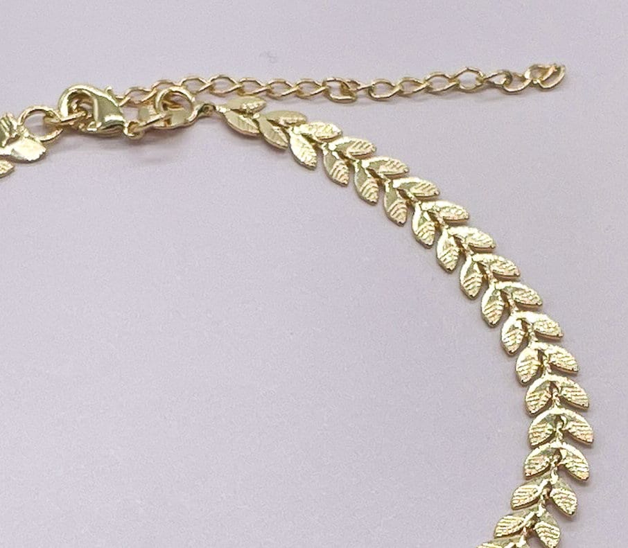 18k Gold Filled Fishtail Anklet Size 11" Length with Extension Wholesale