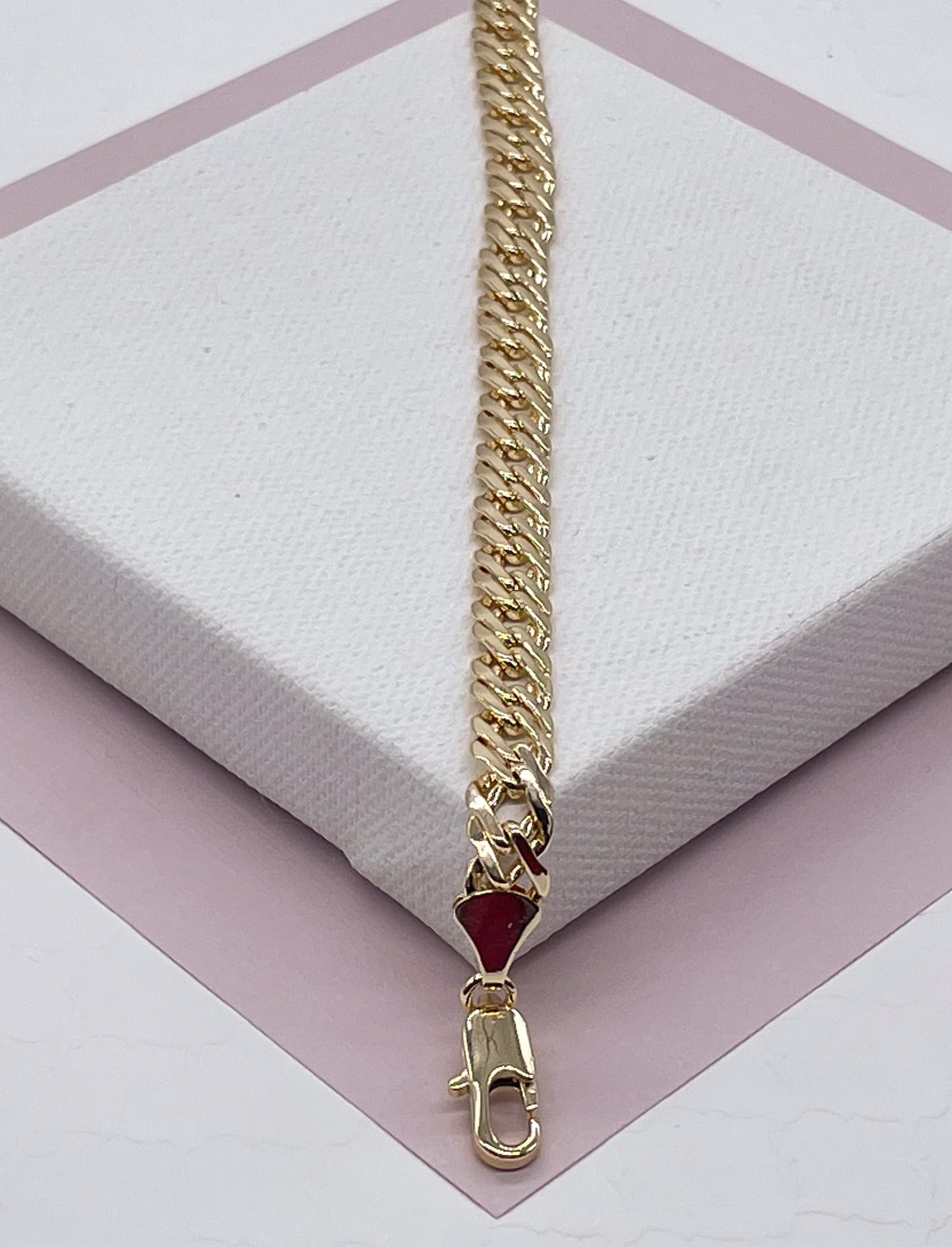 18k Gold Filled Double Cuban link bracelet In Available in Size 8 Inches by