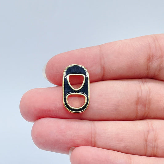 18k Gold Filled Colorful Soda Can Caps Charms In Enamel Eight Colors to Choose