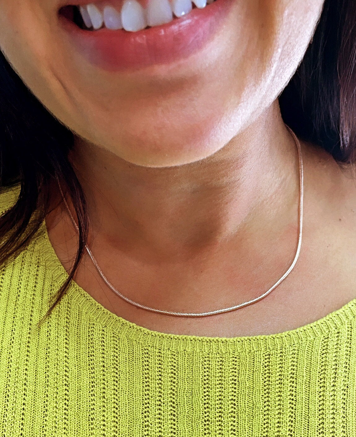 18k Gold Filled 1.5mm Round Snake Chain