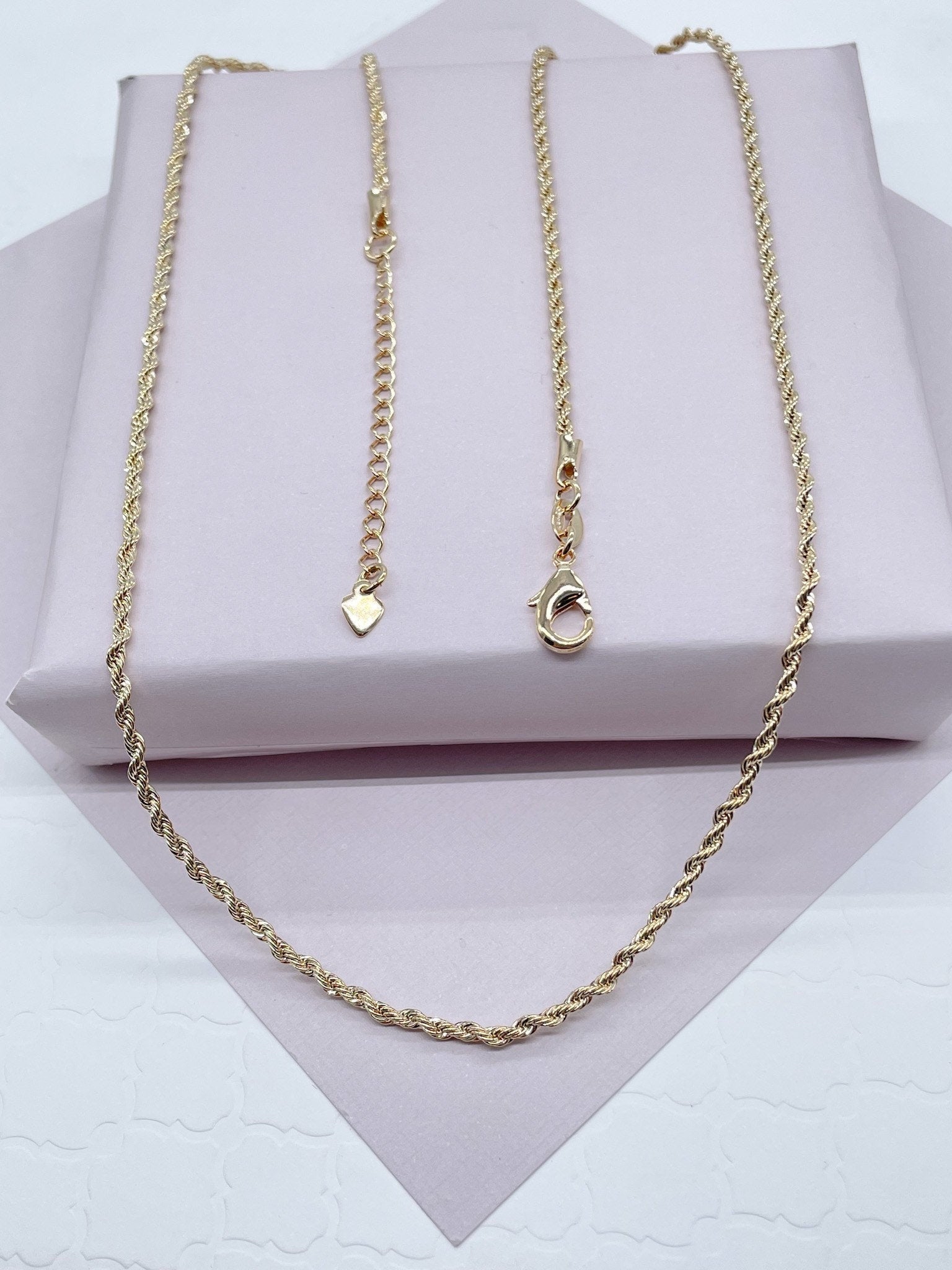 18k Gold Filled Rope Chain 1.1 mm Necklace