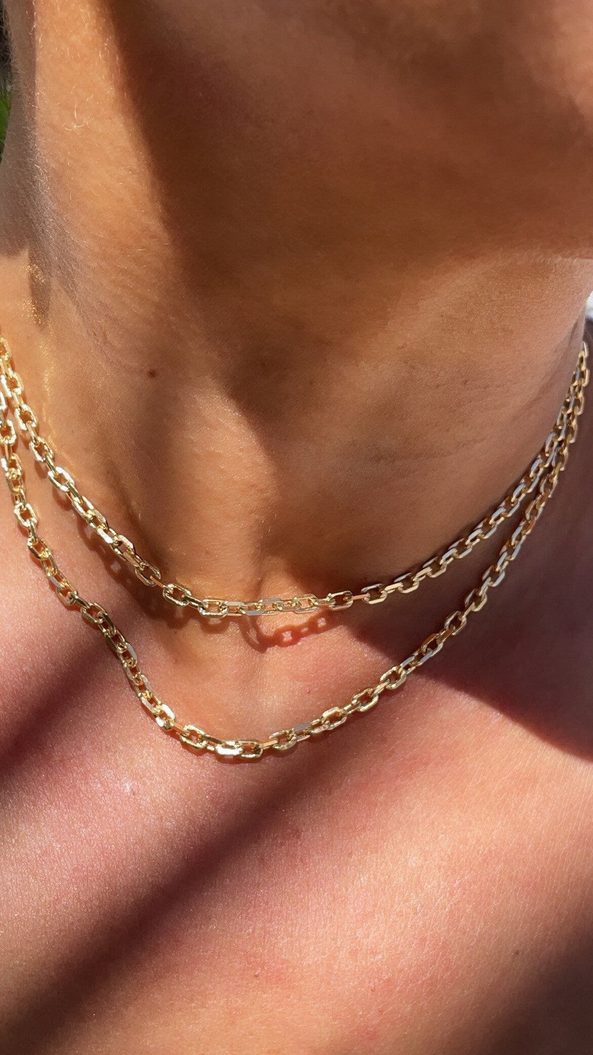 18k Gold Filled Cable Link Chain 3mm Necklace For Wholesale And Jewelry Supplies