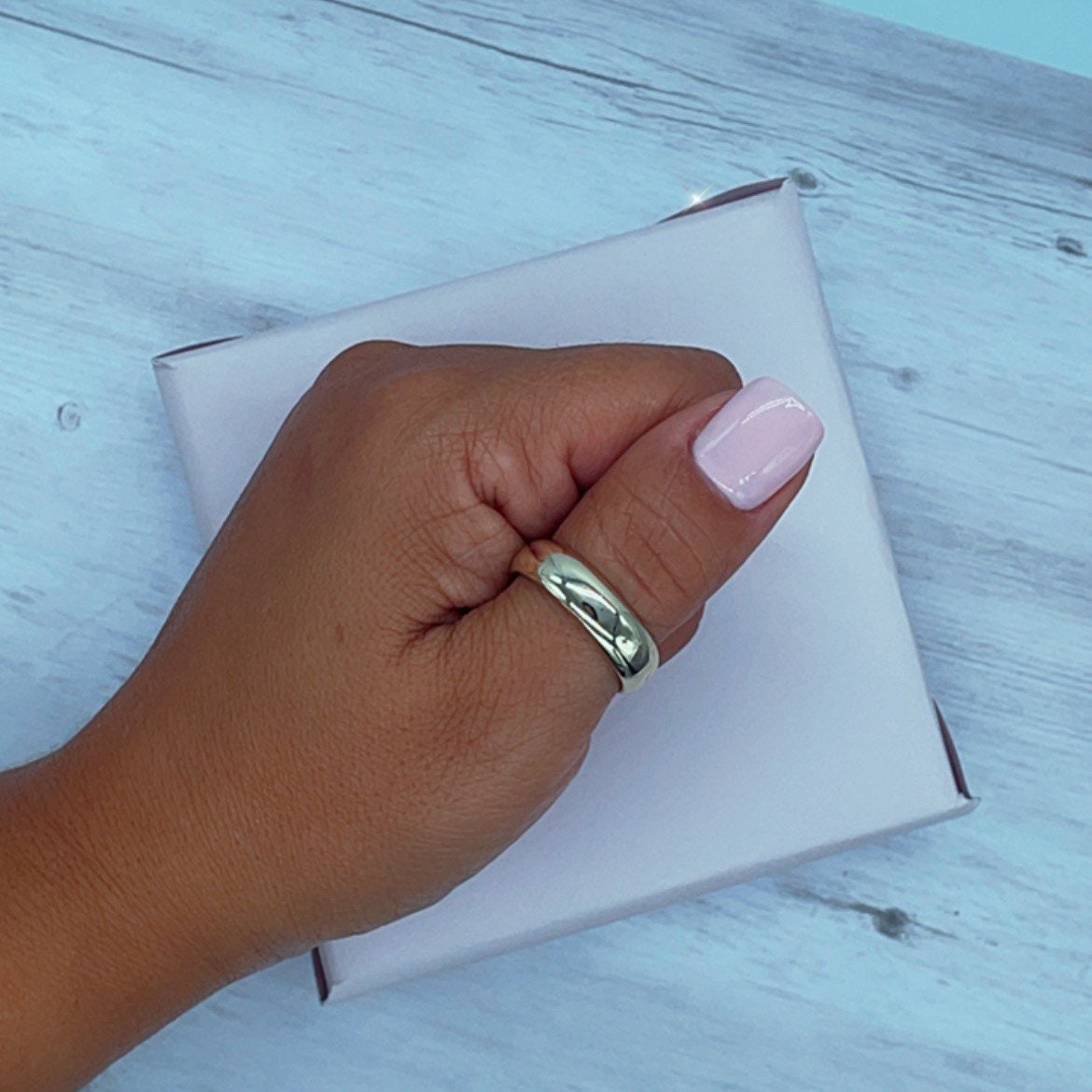 18K Gold Filled Plain Ring, Engagement Band Ring, Dainty Jewelry