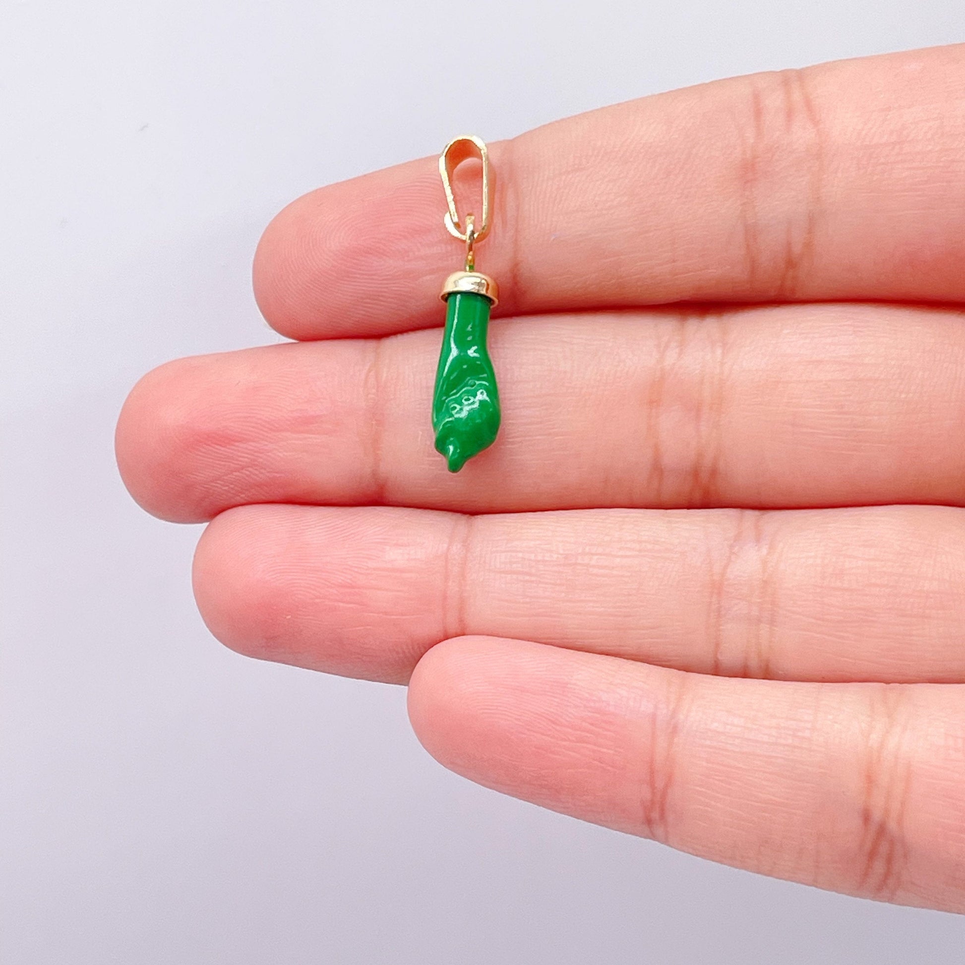 18k Gold Filled 15mm Protection "Figa" Charm In Blue, Red, Black Or White Colors