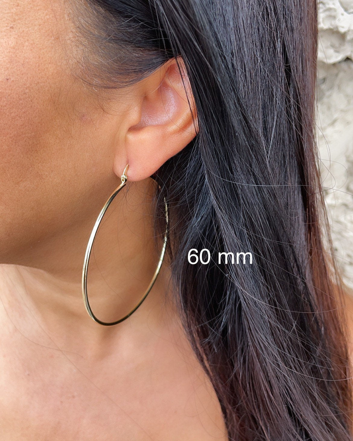 Light 18k Gold Filled Ultra Thin Hoops 1.7mm Thickness In S, M, L Sizes And Jewelry Making Supplies