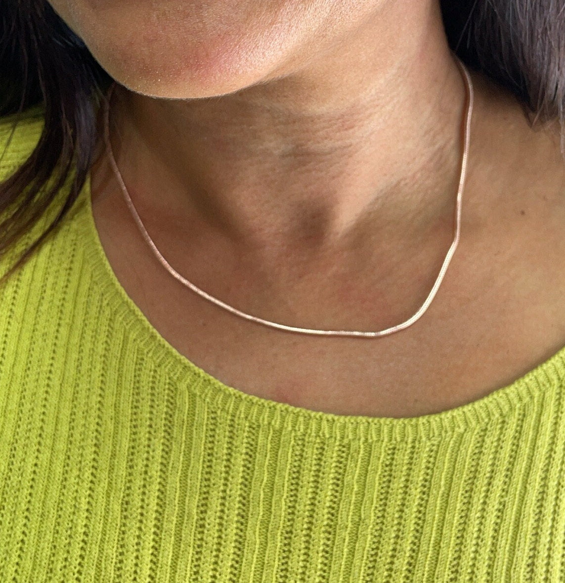 18k Gold Filled 1.5mm Round Snake Chain