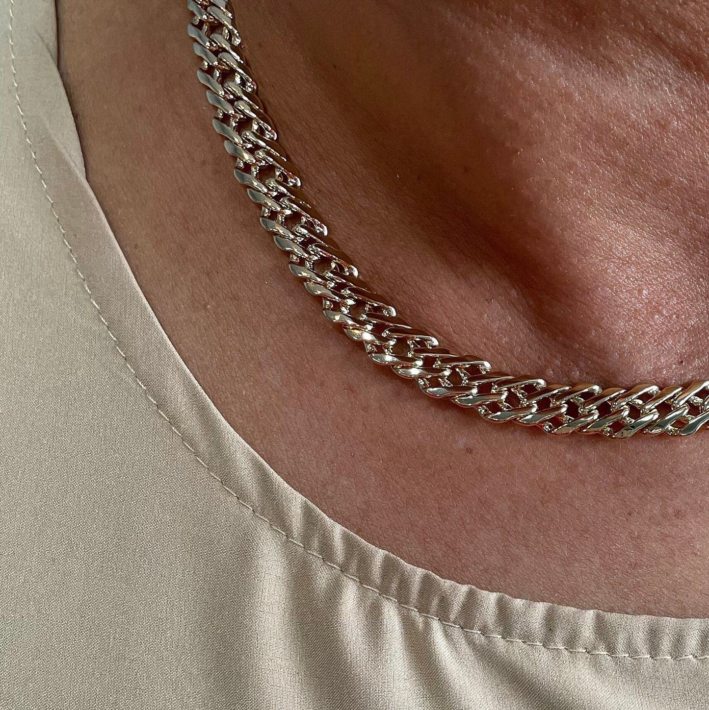 18k Gold Filled Double Cuban Link Chain 8 mm