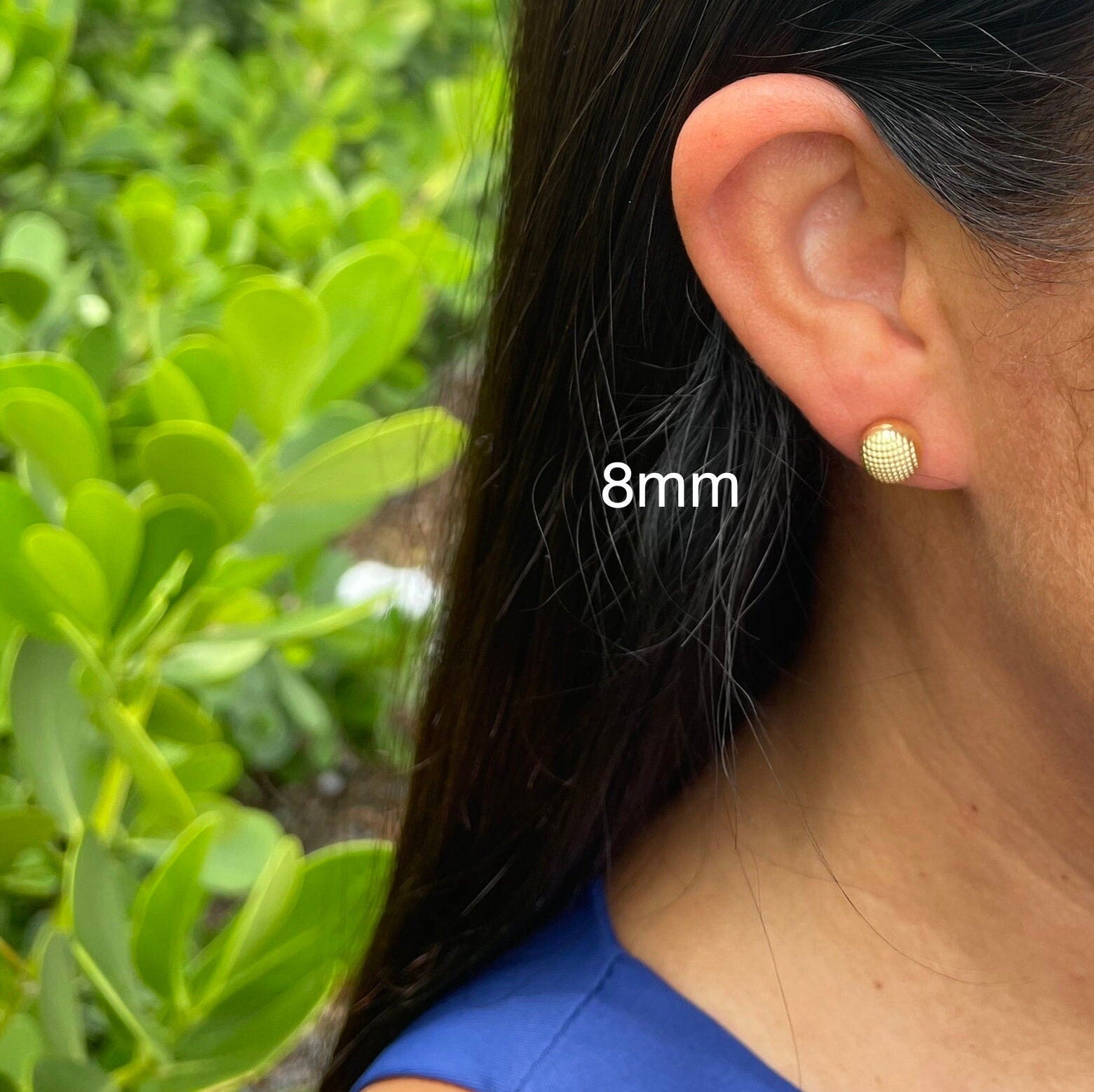 18k Gold Filled Diamond-Cut Cross Pattern Ball Stud Earrings Available Sizes Small, Medium, Large And Jewelry Making Supplies