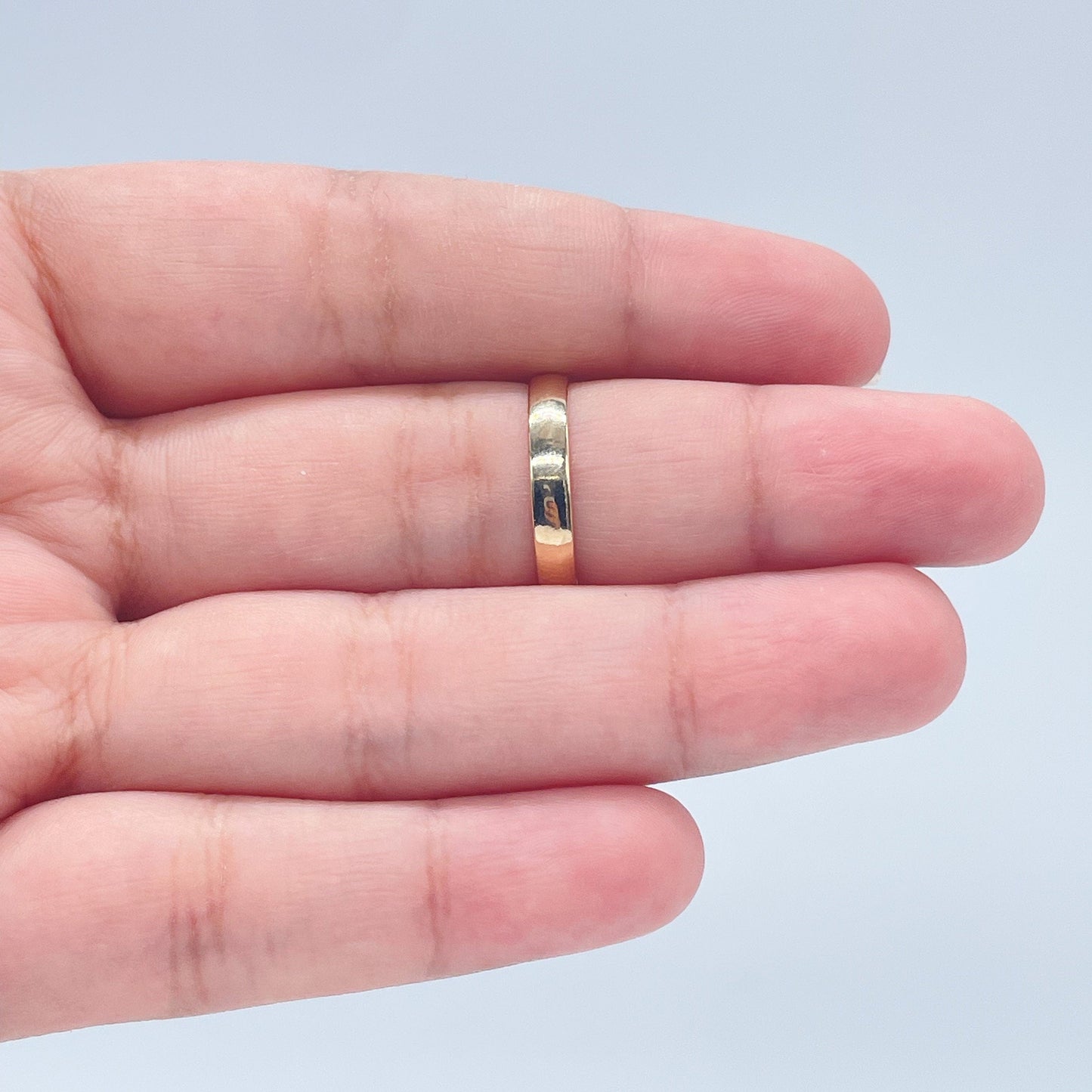 Simple Plain Stackable Band Ring In 18k Gold Filled Supplies