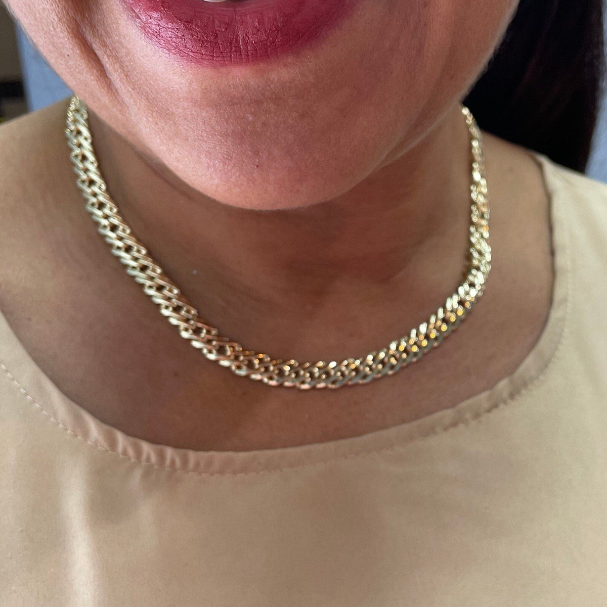 18k Gold Filled Double Cuban Link Chain 8 mm