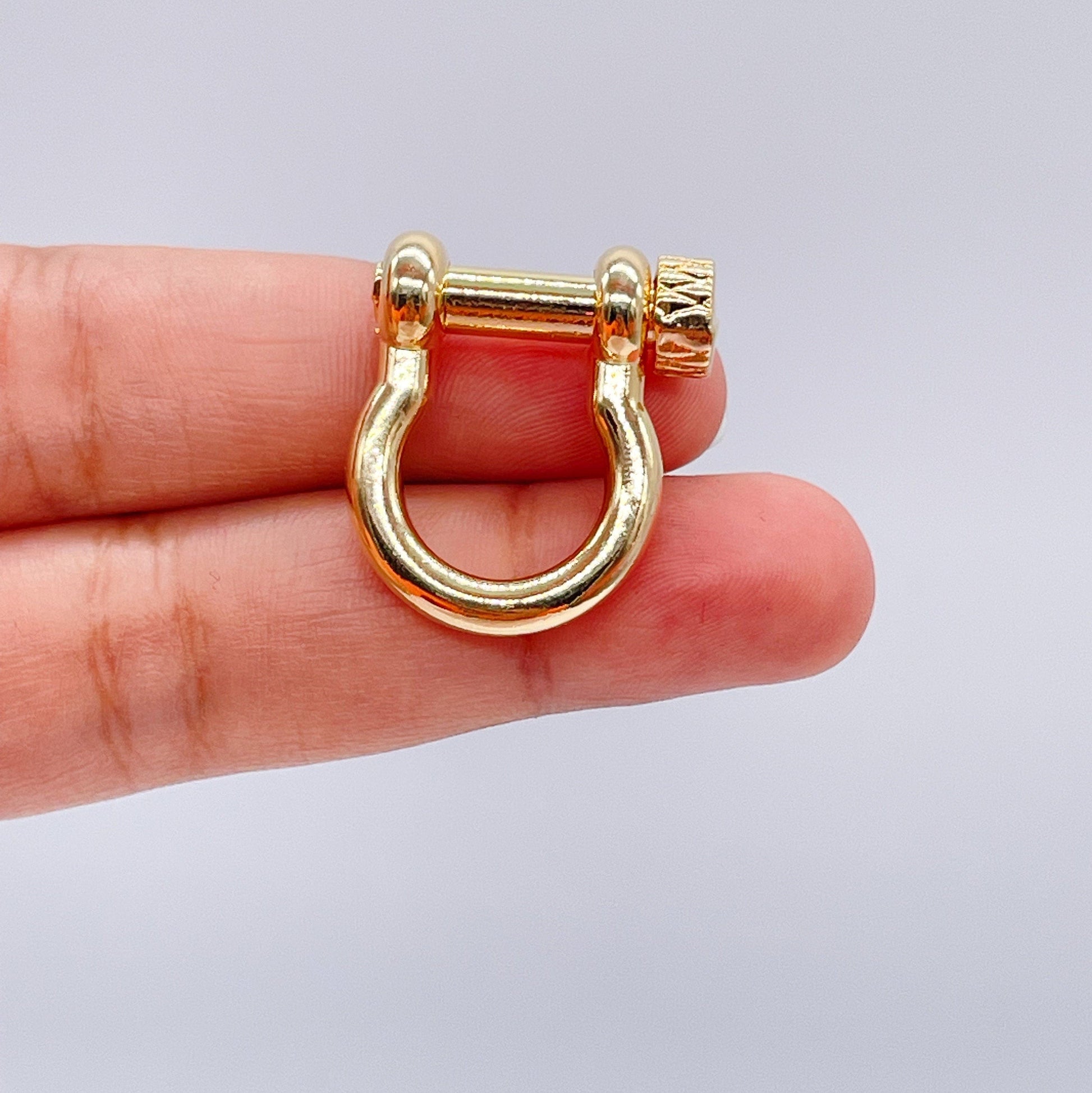 18k Gold Filled Chunky Carabiner Lock Clasp For Chain Styling, Necklace