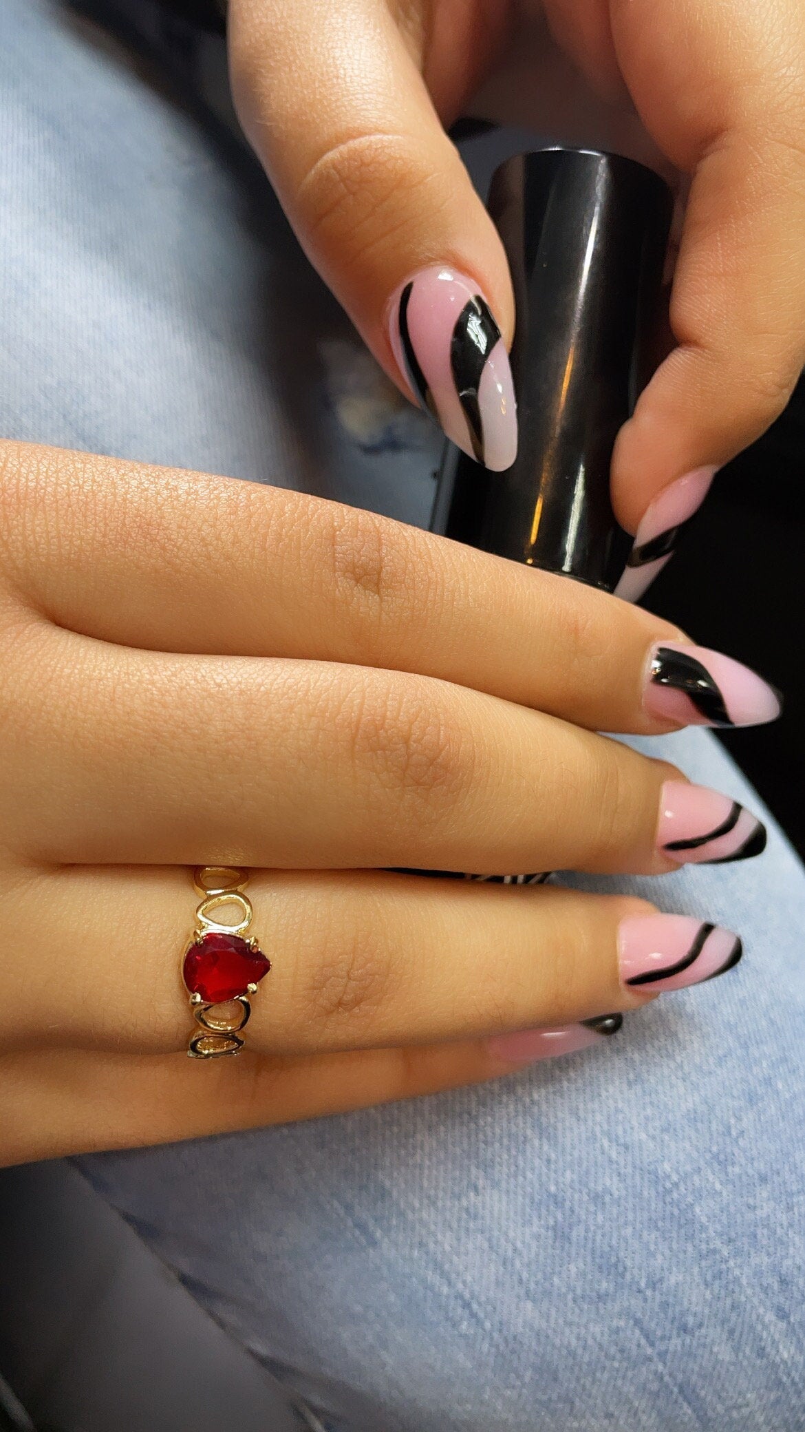 18k Gold Filled Ring Featuring Solitaire Tear Drop Shaped Stone Available In Assorted Colors Jewelry