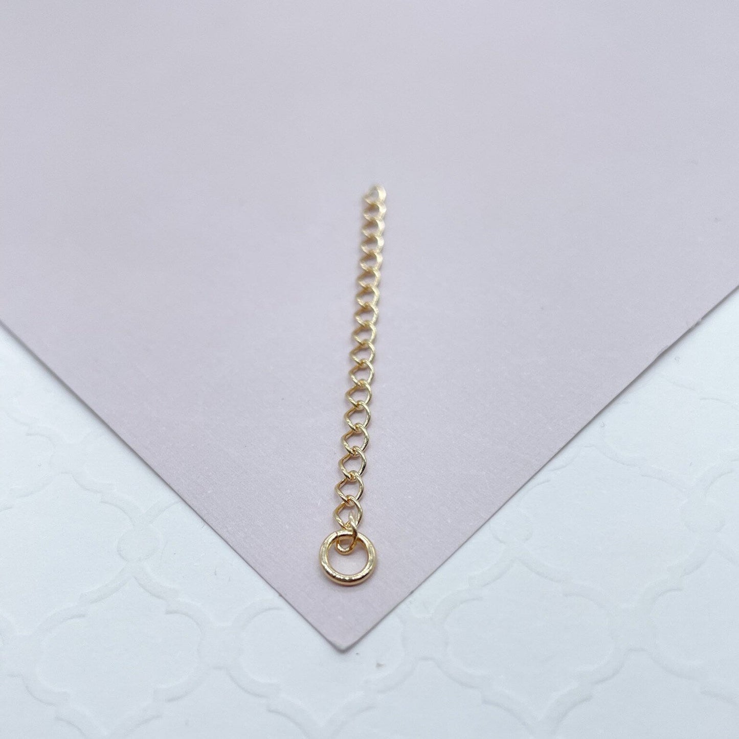 Two Inches 18k Gold Filled Extender 2" Chains, Necklaces, Anklets, Bracelets Supplies DIY Findings