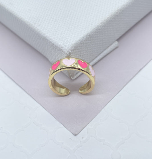 18k Gold Filled Adjustable Heart Ring