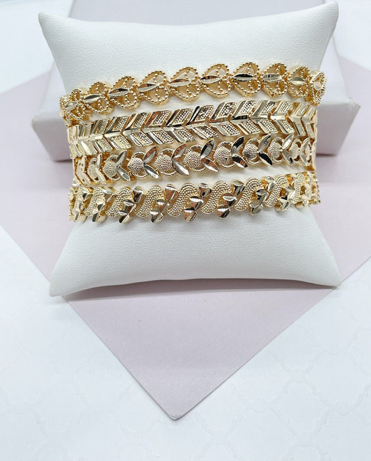 18k Gold Filled Sophisticated Charm Bracelet