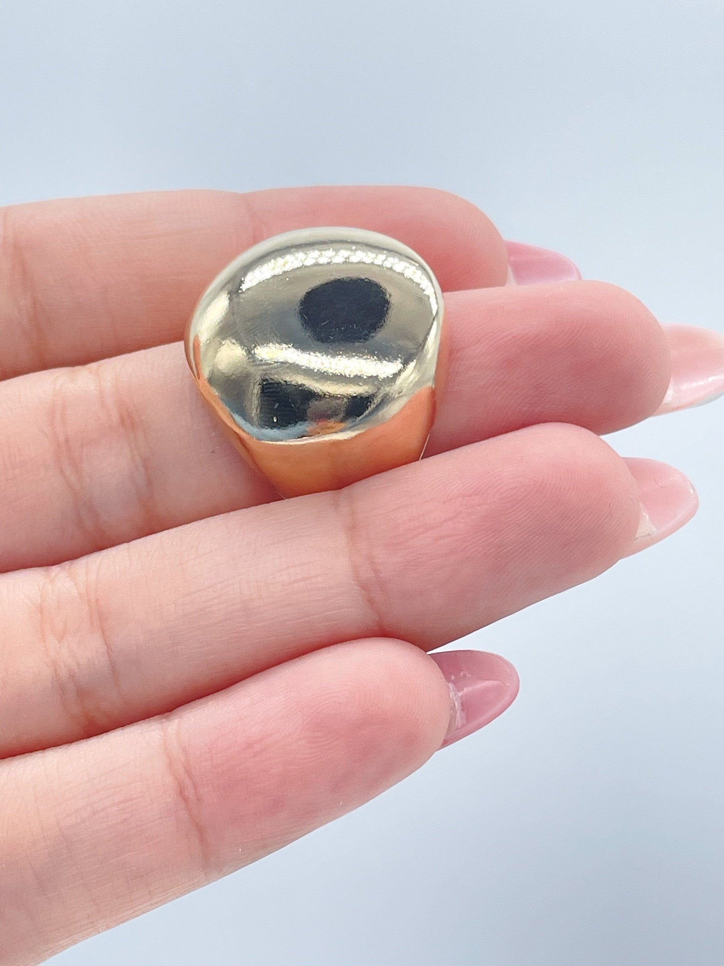 18k GoldFilled Thick and Puffy Dome Band Ring