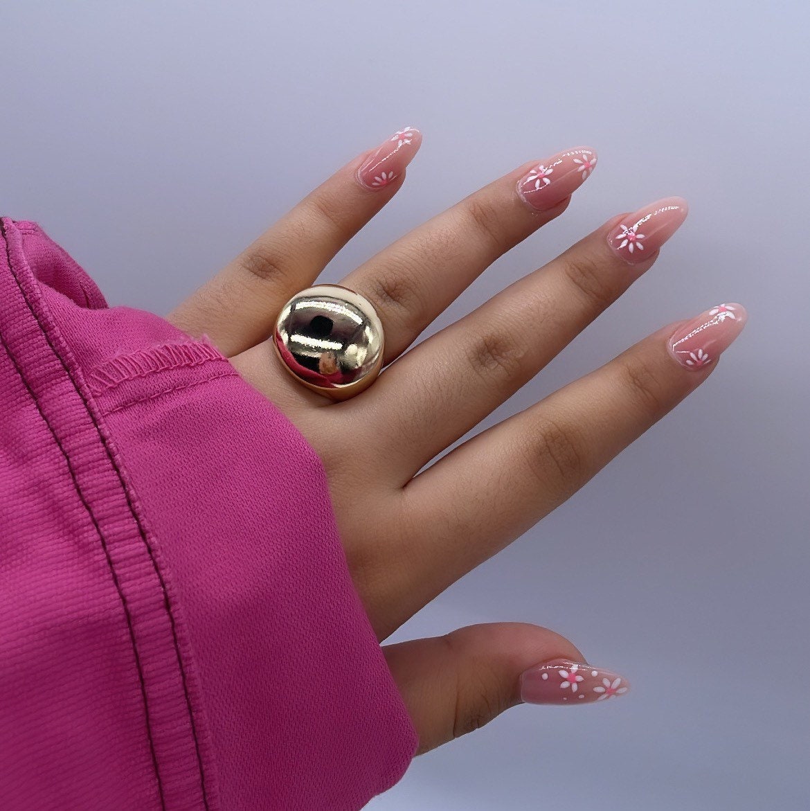18k GoldFilled Thick and Puffy Dome Band Ring