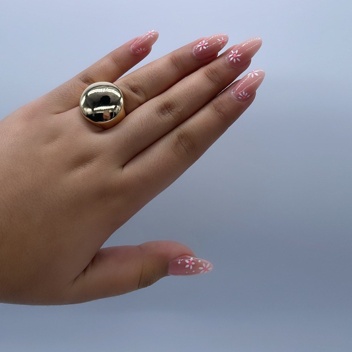 18k GoldFilled Thick and Puffy Dome Band Ring