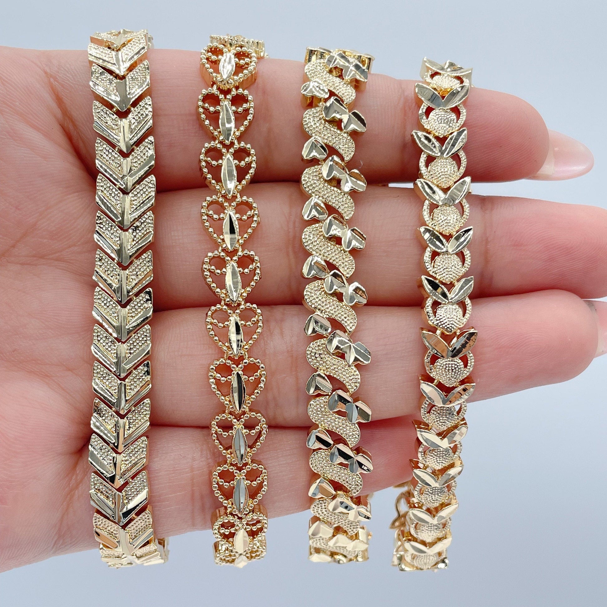 18k Gold Filled Sophisticated Charm Bracelet