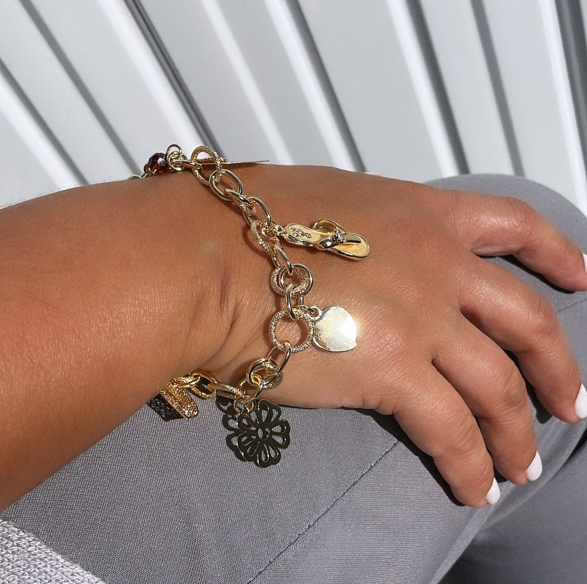18k Gold Filled Summer Charm Bracelet Wholesale Jewelry